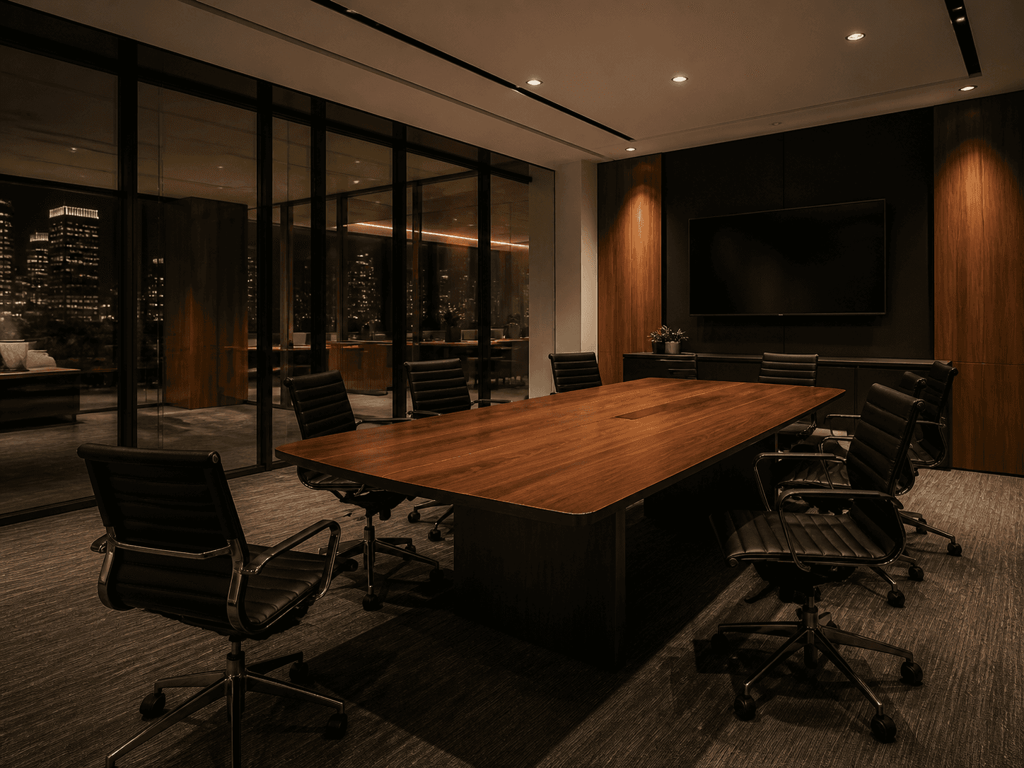 Conference room: Smudges on the screen from the last presentation?